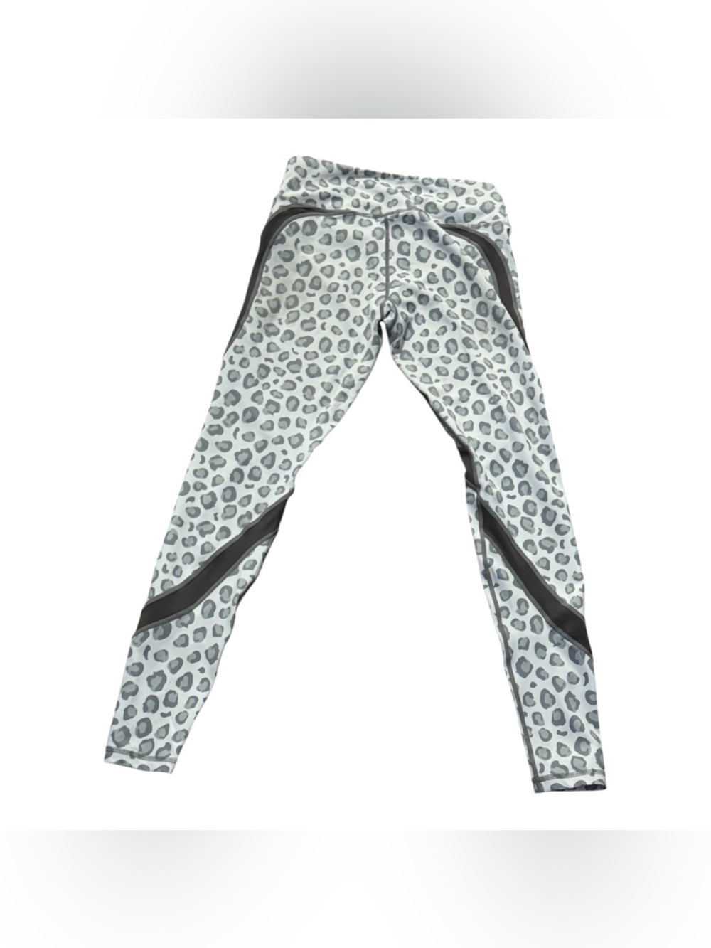 Violate The Dress Code Gray Leopard High-Waisted Mesh Panel Leggings Medium - Picture 5 of 7